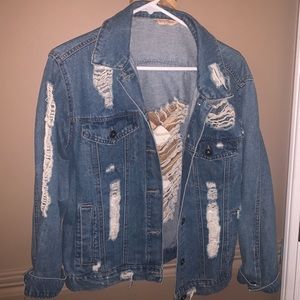 Highway distressed jean jacket